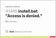 Install.bat Access is denied. Issue 1440 stascorprdpwra